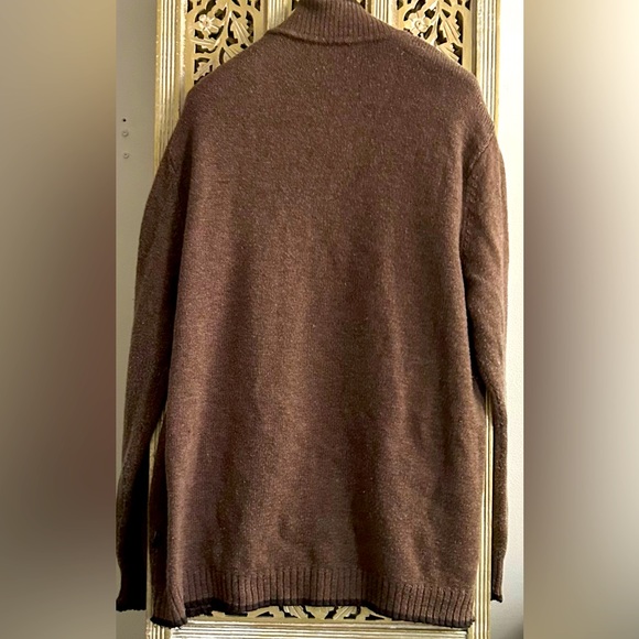 Patagonia XLarge Mainstay Sweater Zip Cardigan Lambswool Wool Blend Brown Mens - Picture 3 of 4